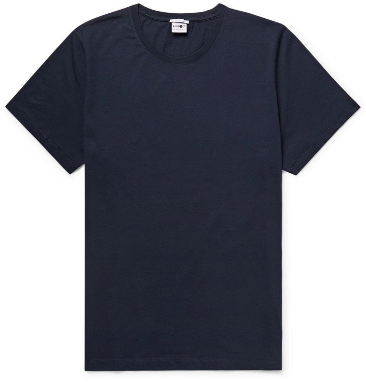Photo: NN07 - Pima Cotton-Jersey T-Shirt - Midnight blue