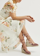 Castañer Carina 80 Suede Wedge Espadrilles Pink