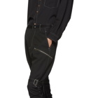 Sulvam Black Wool Bandage Trousers