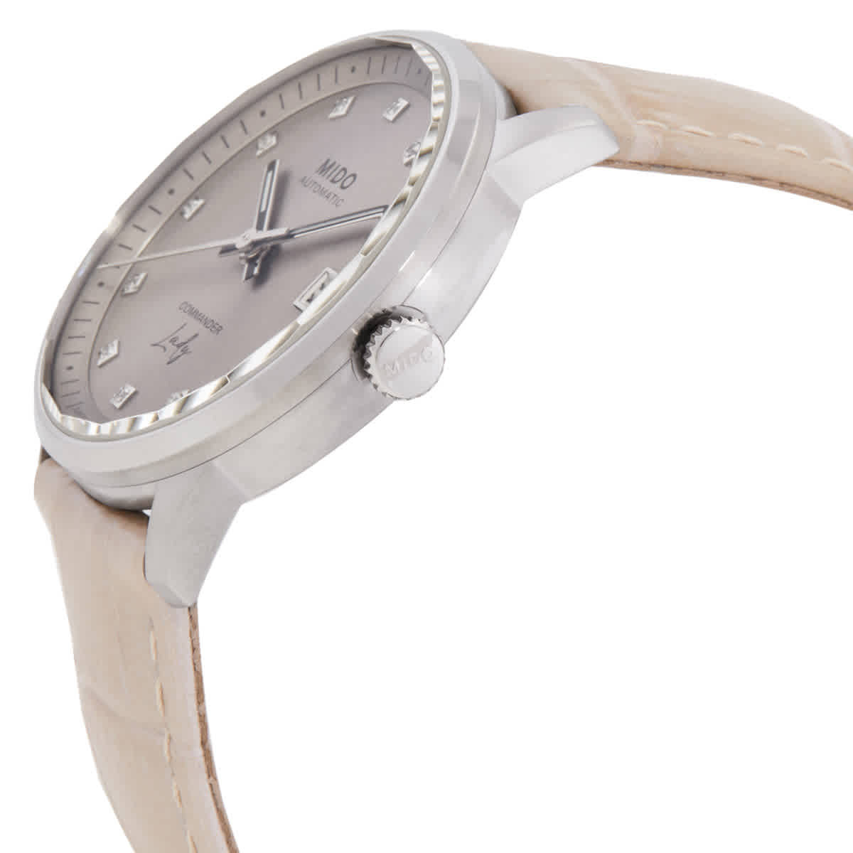 Mido Commander Lady Automatic Diamond Brown Dial Watch M0212071629600