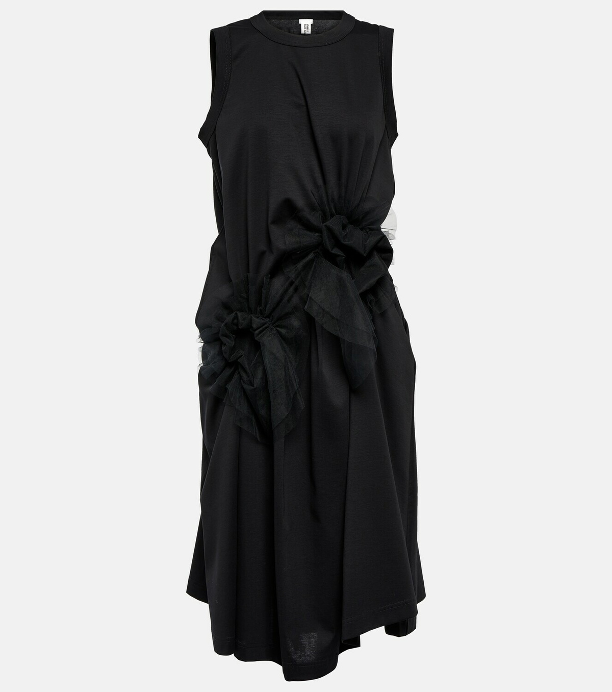 Noir Kei Ninomiya Cotton twill midi dress