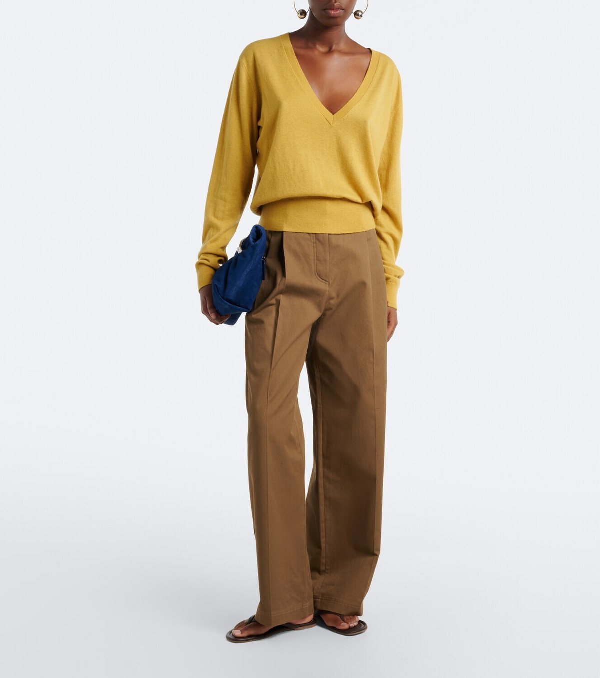 Staud Puff Small suede clutch