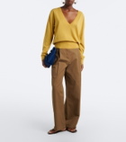 Staud Puff Small suede clutch