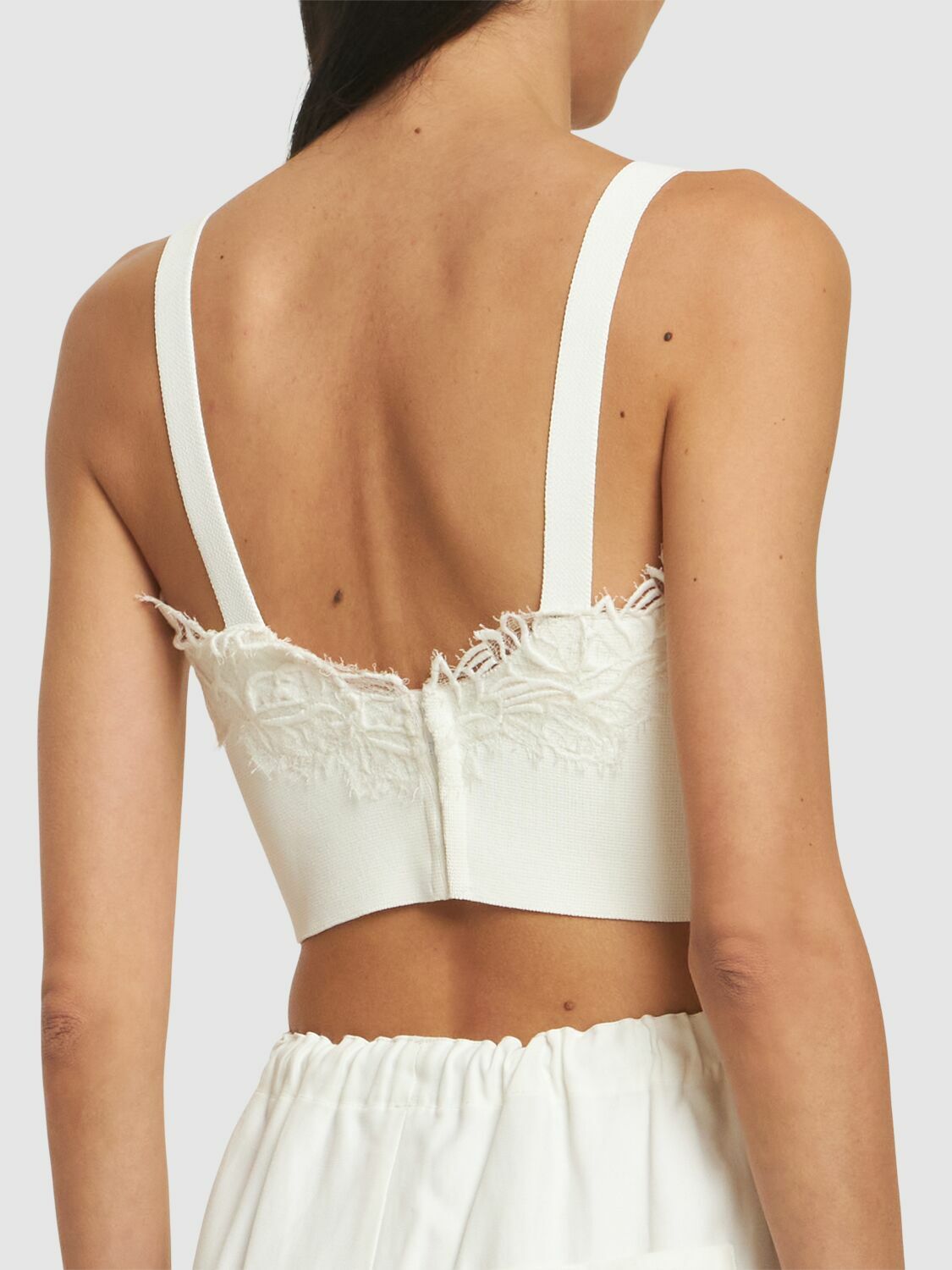 ERMANNO SCERVINO Embroidered Knit Cropped Top Ermanno Scervino
