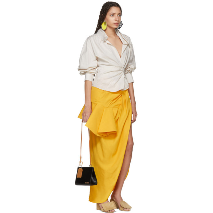 トップス jacquemus La Chemise Belem Shirt Jacquemus Beige La Chemise Belem Blouse Jacquemus