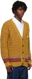 Maison Kitsuné Yellow Bold Fox Head Cardigan