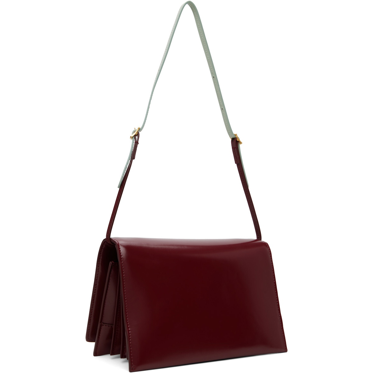 Jil Sander Burgundy File Small Bag