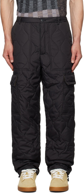 Photo: TAION Black Military Down Cargo Pants