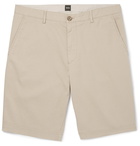 Hugo Boss - Crigan Stretch-Cotton Twill Shorts - Men - Sand