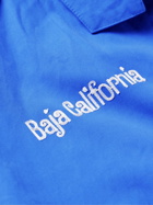 CHERRY LA - Baja Drag Garment-Dyed Embellished Cotton-Twill Jacket - Blue