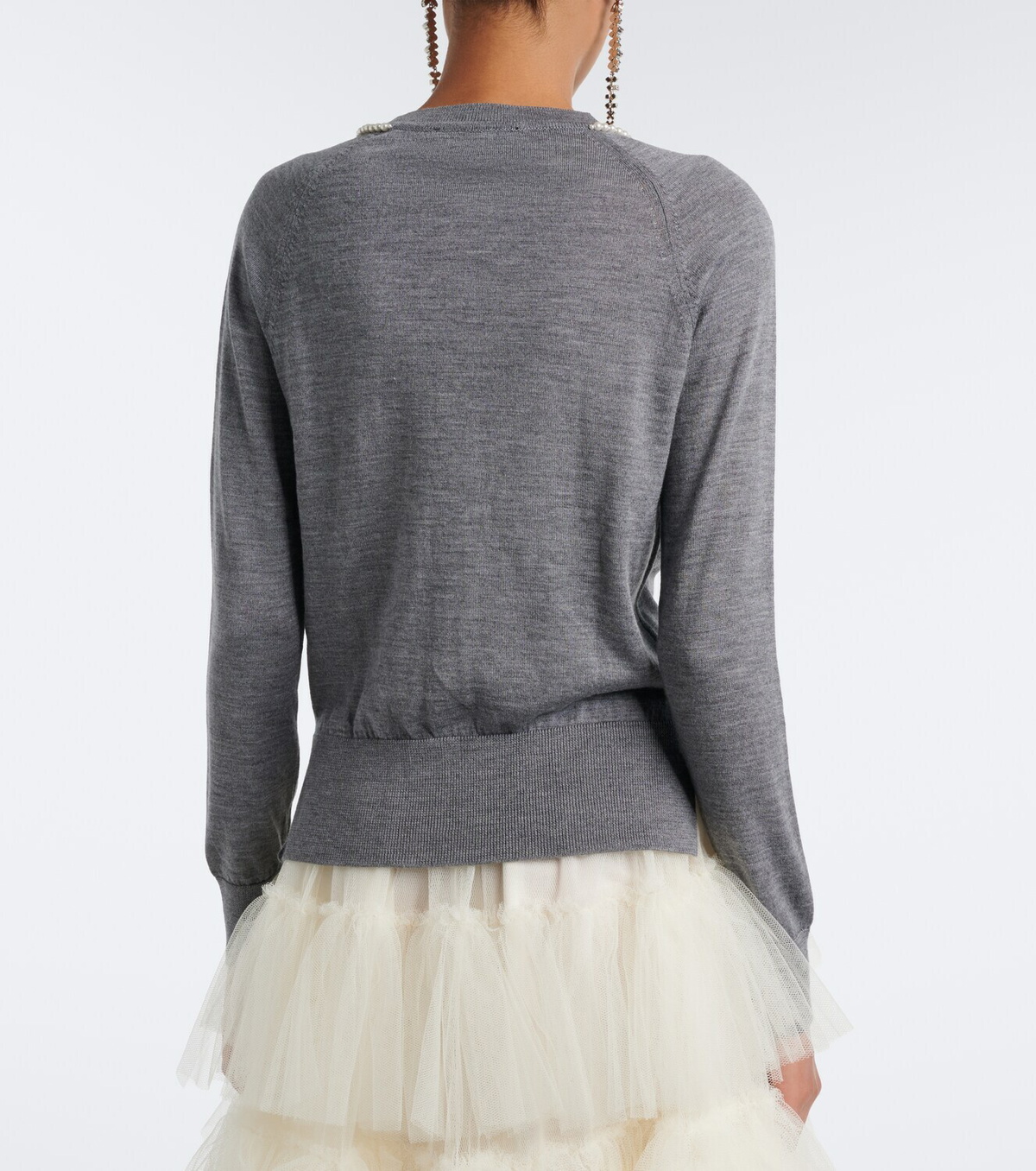 Simone Rocha Embellished wool and silk cardigan