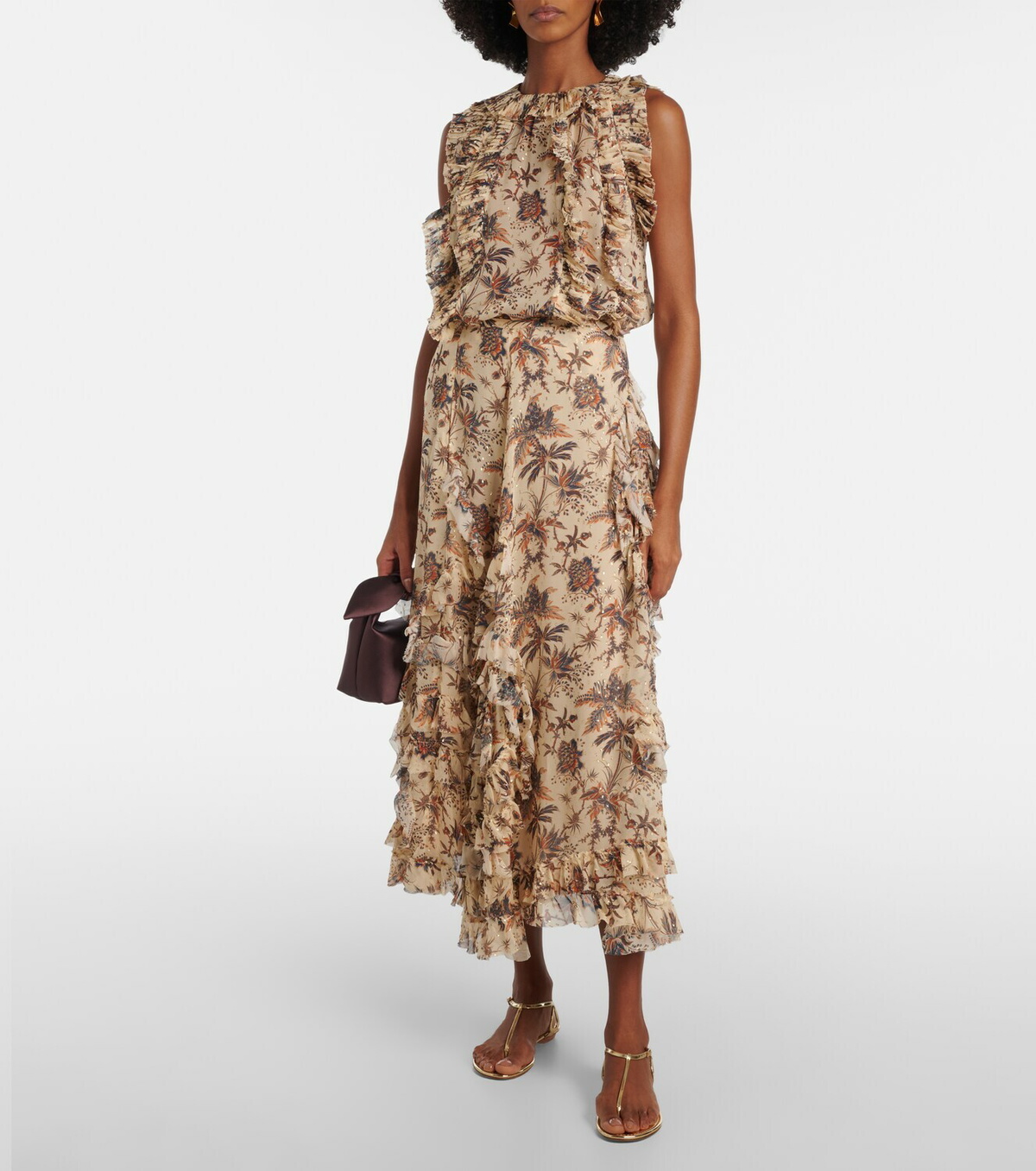 Ulla Johnson Sabra printed silk-blend chiffon top