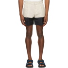 Botter Beige and Navy Crepe Incrustated Shorts
