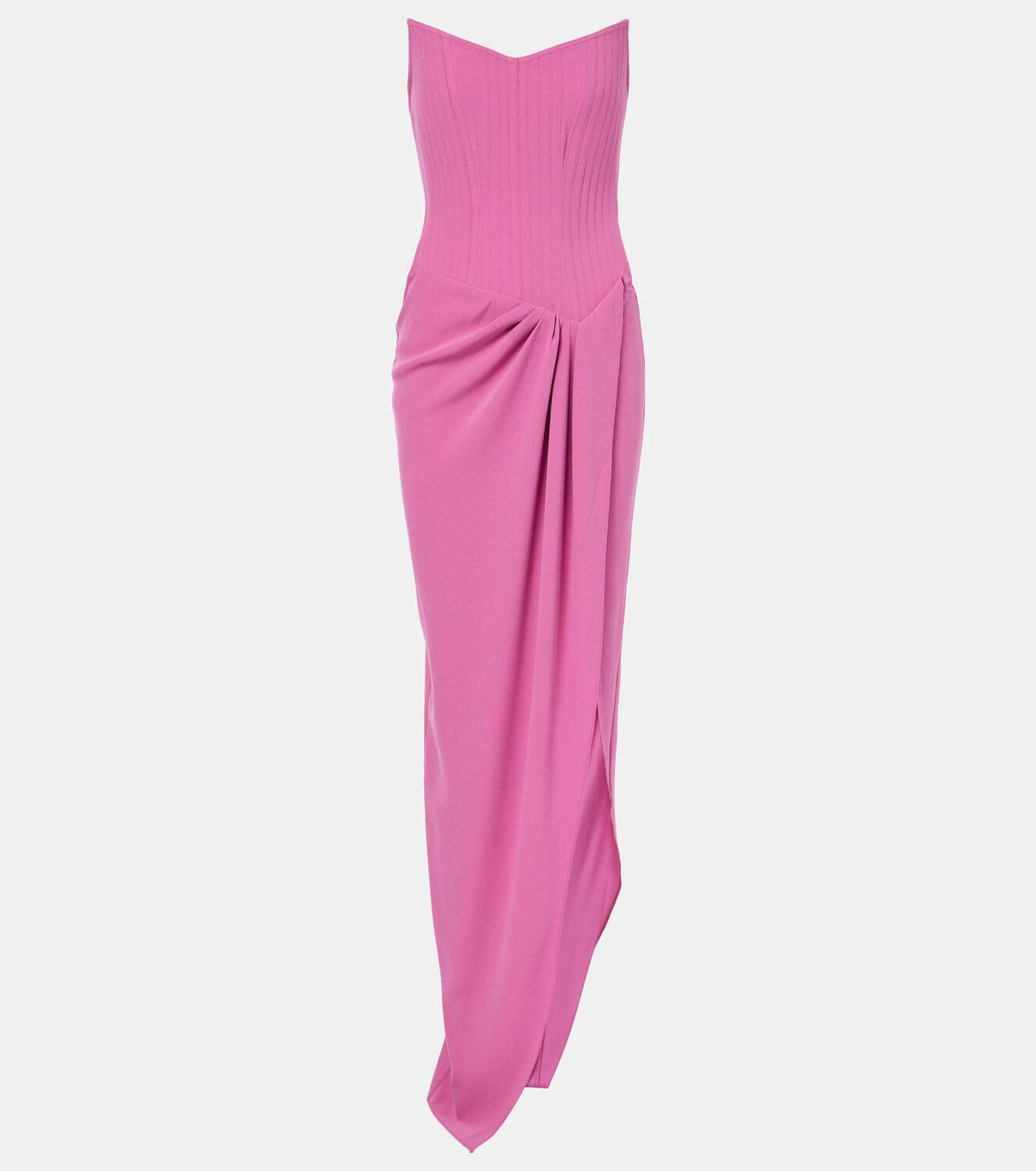 Alex Perry Draped crêpe corset gown