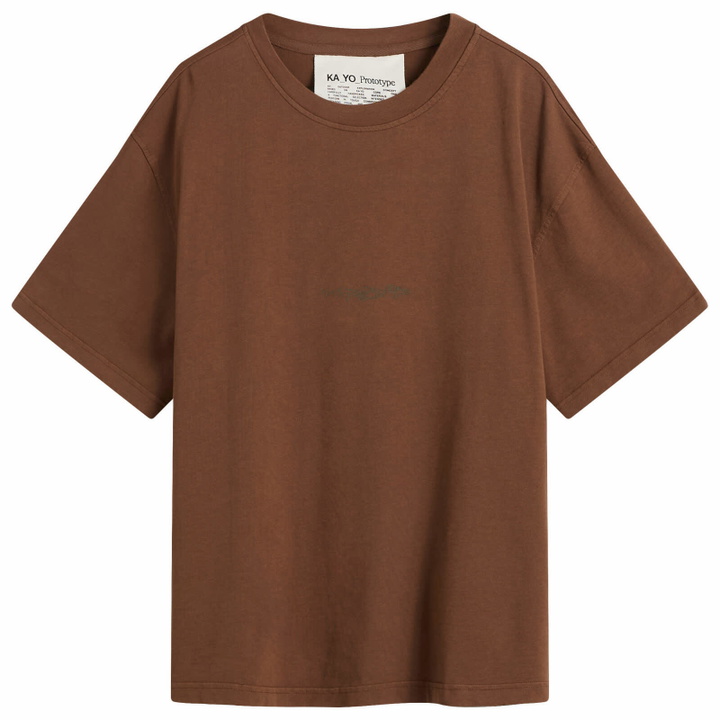 Photo: KA_YO_Prototype Men's Boxy Graphic T-Shirt in Burnt Wine