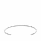 Maison Margiela Men's Slim Text Logo Bangle in Palladium