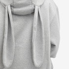 Charles Jeffrey Women's Loverboy Patch Rabbit Ears Hoodie in Grey Marl