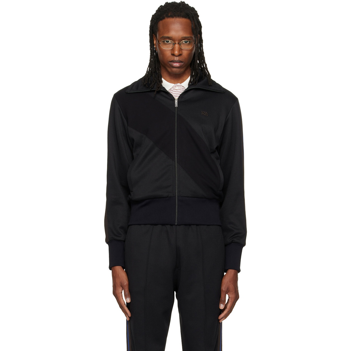 Wales Bonner Black Form Track Jacket