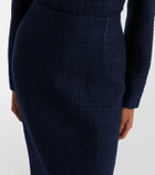 Roland Mouret Bouclé midi skirt