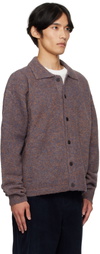 LE17SEPTEMBRE Purple Bouclé Button Down Cardigan