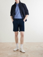 Altea - Straight-Leg Cotton-Terry Bermuda Shorts - Blue