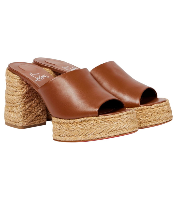 Photo: Christian Louboutin Calakala 85 leather platform mules