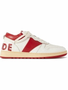 Rhude - Rhecess Colour-Block Distressed Leather Sneakers - White