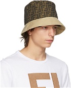 Fendi Reversible Beige 'FF' Bucket Hat