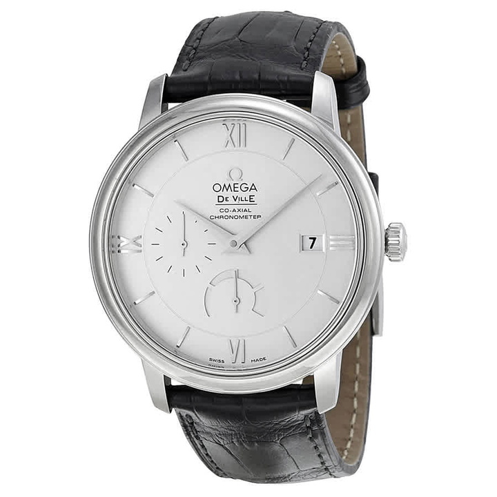Photo: Omega De Ville Prestige Silver Dial Black Leather Mens Watch 424.13.40.21.02.001