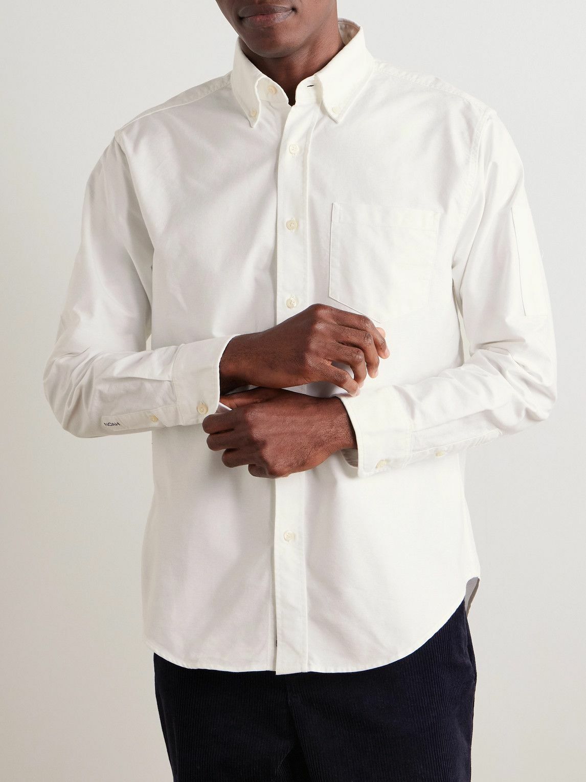 Noah - Button-Down Collar Cotton Oxford Shirt - White