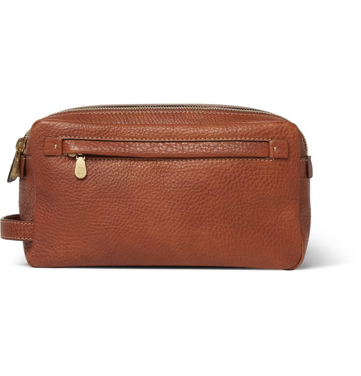 Photo: Brunello Cucinelli - Full-Grain Leather Wash Bag - Men - Tan