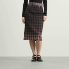 Maison Margiela Women's Check Midi Skirt in Cobalt/Black