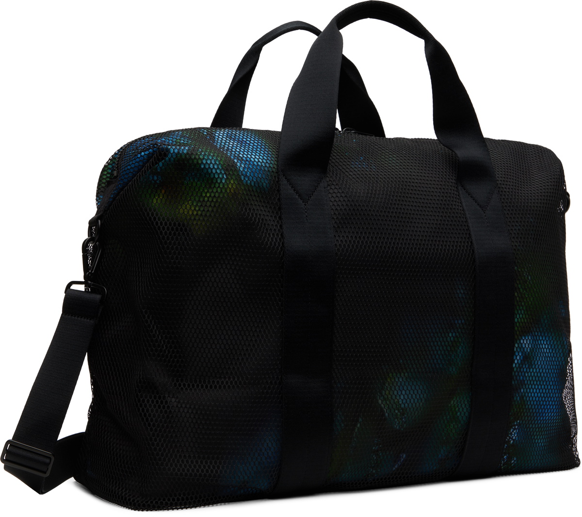 Y-3 Black Mesh Weekender Duffle Bag Y-3