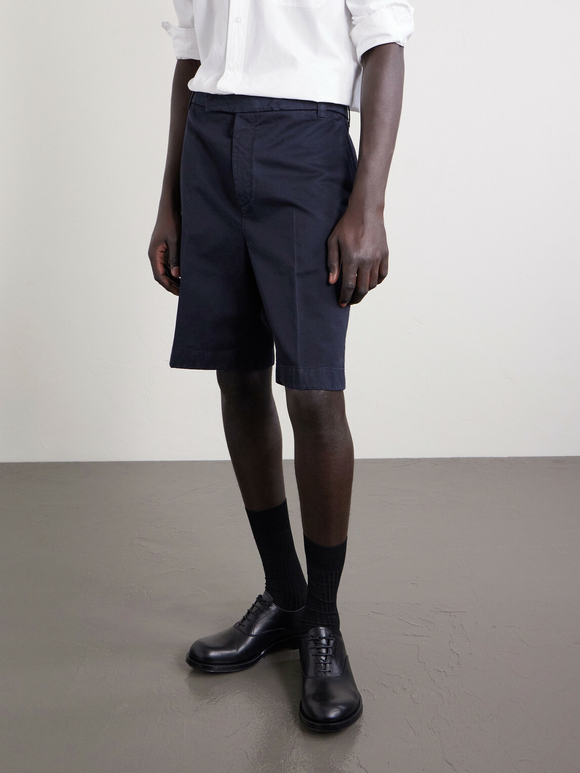 Thom Browne - Straight-Leg Cotton-Twill Shorts - Blue