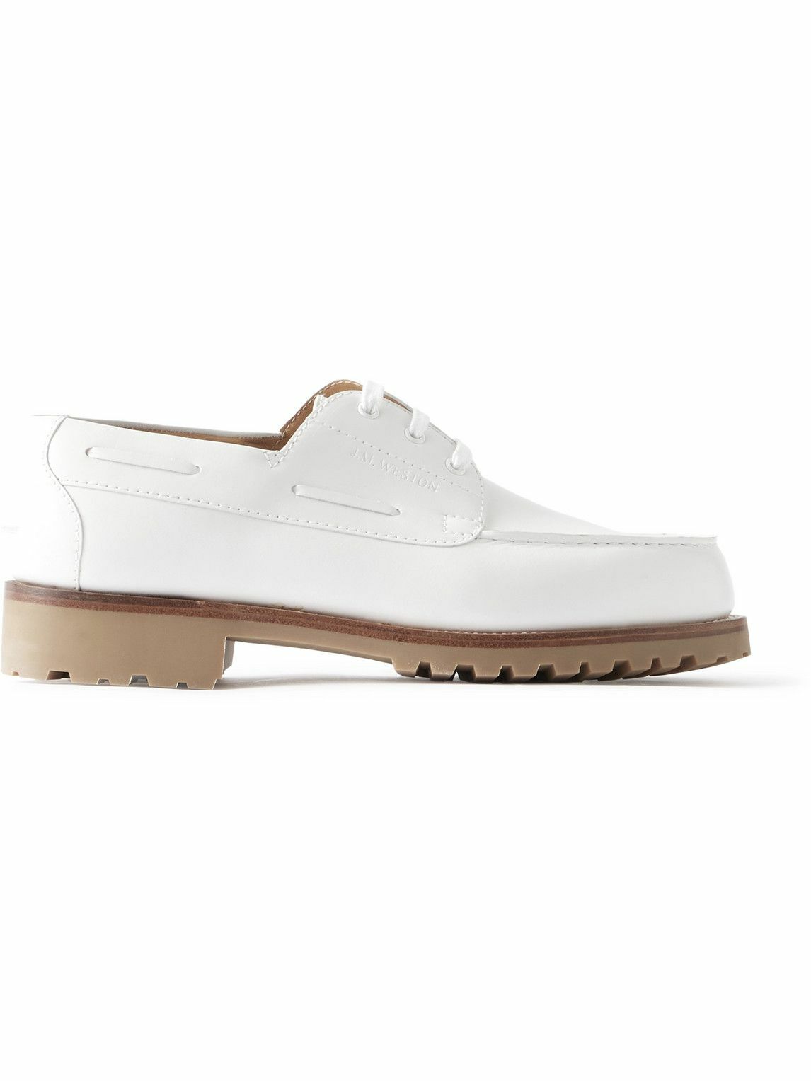 J.M. Weston - 4x4 Leather Derby Shoes - White