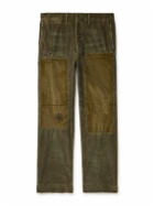 RRL - Field Straight-Leg Patchwork Cotton-Corduroy Trousers - Green
