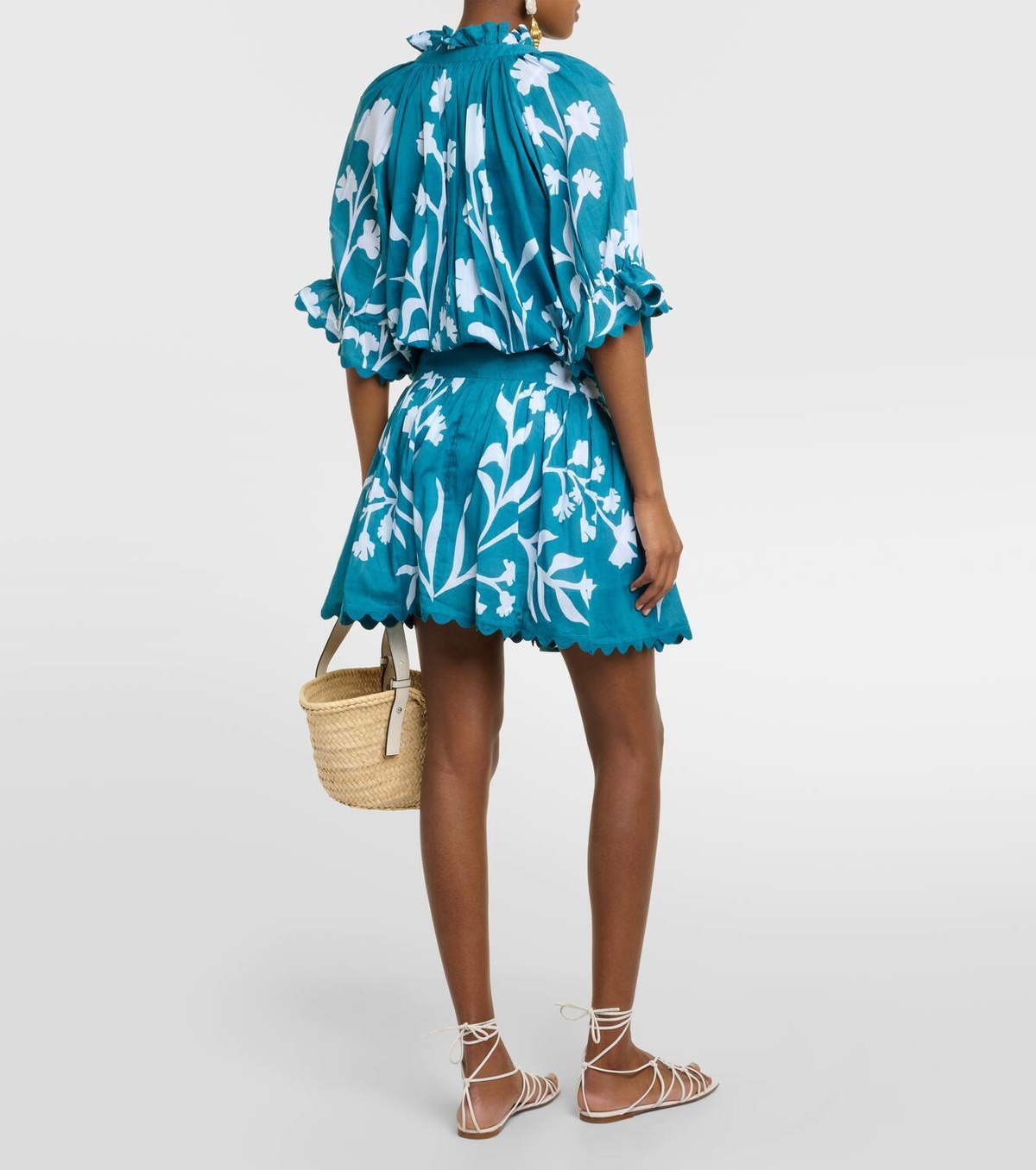 Juliet Dunn Majorelle printed cotton poplin minidress Juliet Dunn