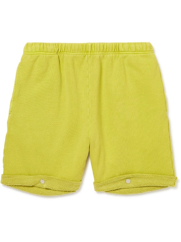 Photo: Les Tien - Straight-Leg Garment-Dyed Cotton-Jersey Shorts - Yellow