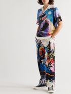 Endless Joy - Reclining Nude Straight-Leg Printed Organic Cotton-Canvas Trousers - Multi