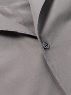 LOEWE - Camp-Collar Devoré Cotton-Poplin Shirt - Gray