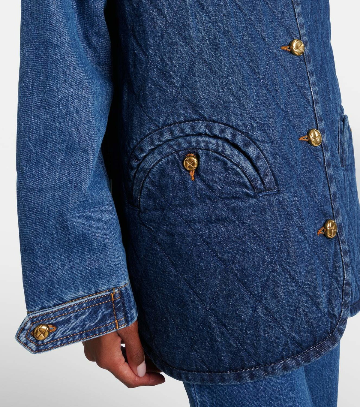 Blazé Milano Suffolk quilted denim vest