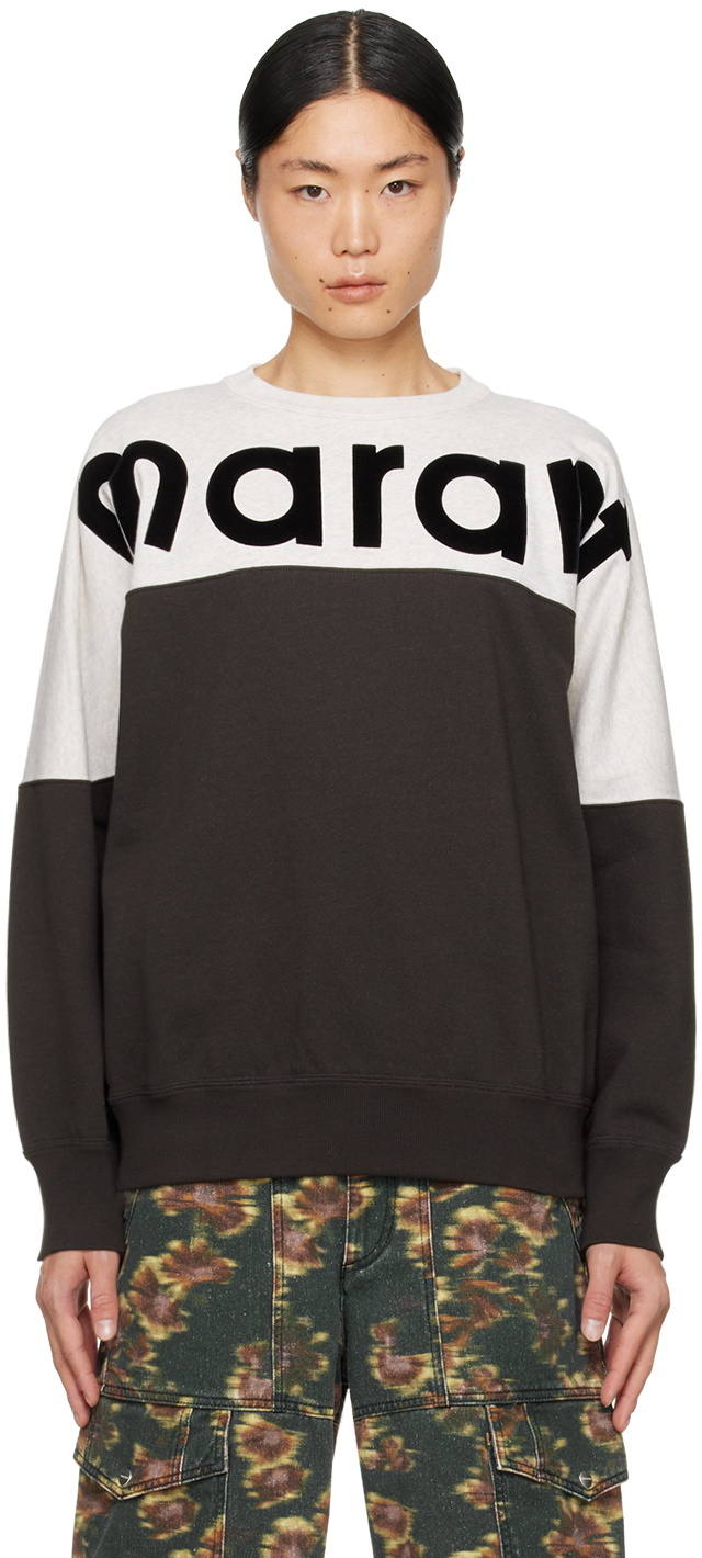 Isabel Marant Gray & Black Howley Sweatshirt Isabel Marant