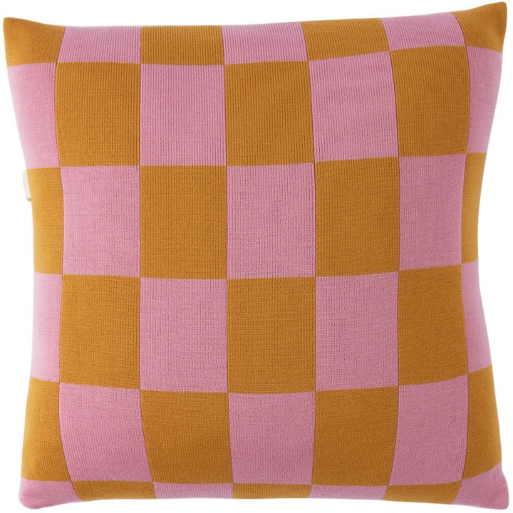 Photo: Curio Practice SSENSE Exclusive Pink & Orange Merino Wool Pillow