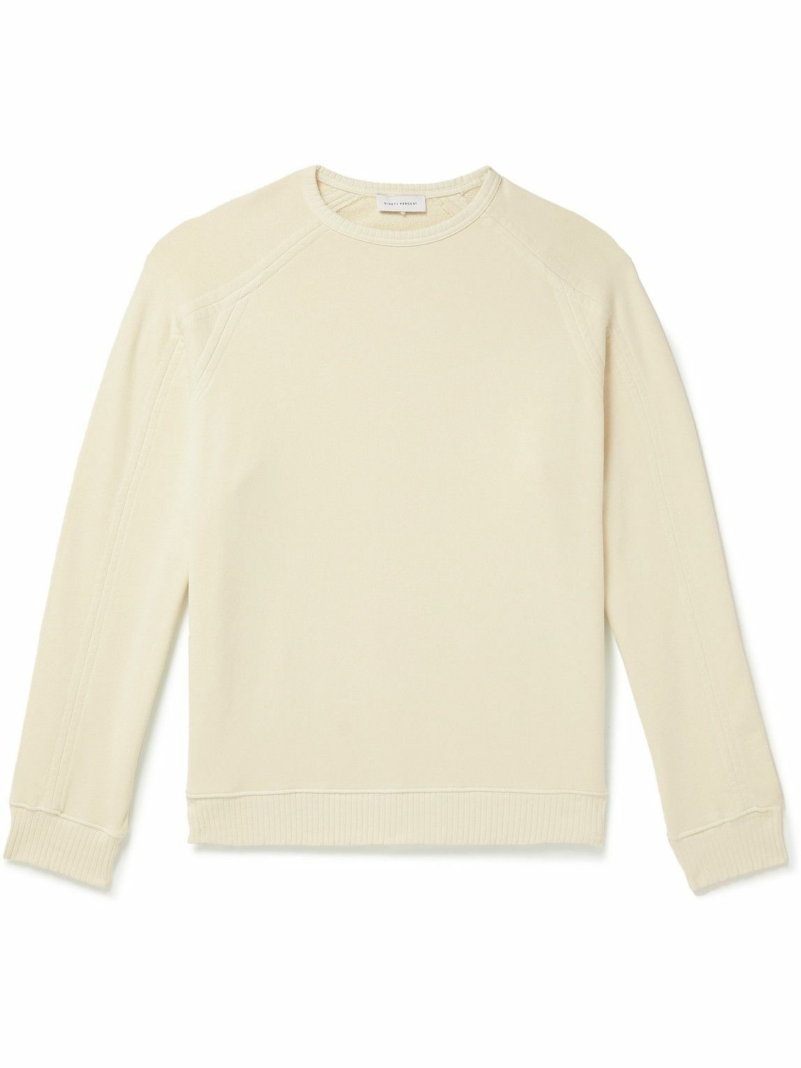 Photo: Ninety Percent - Loopback Organic Cotton-Jersey Sweatshirt - White