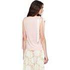 Simone Rocha Pink Bow Ribbon Tail Tank Top