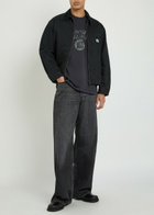 Vowels Logo-print Distressed Cotton T-shirt Black