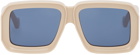 Loewe Beige Paula's Ibiza Big Square Sunglasses
