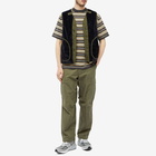 Flagstuff Men's Border Stripe T-Shirt in Charcoal