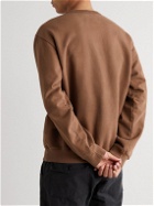 GENERAL ADMISSION - Logo-Embroidered Cotton-Jersey Sweatshirt - Brown