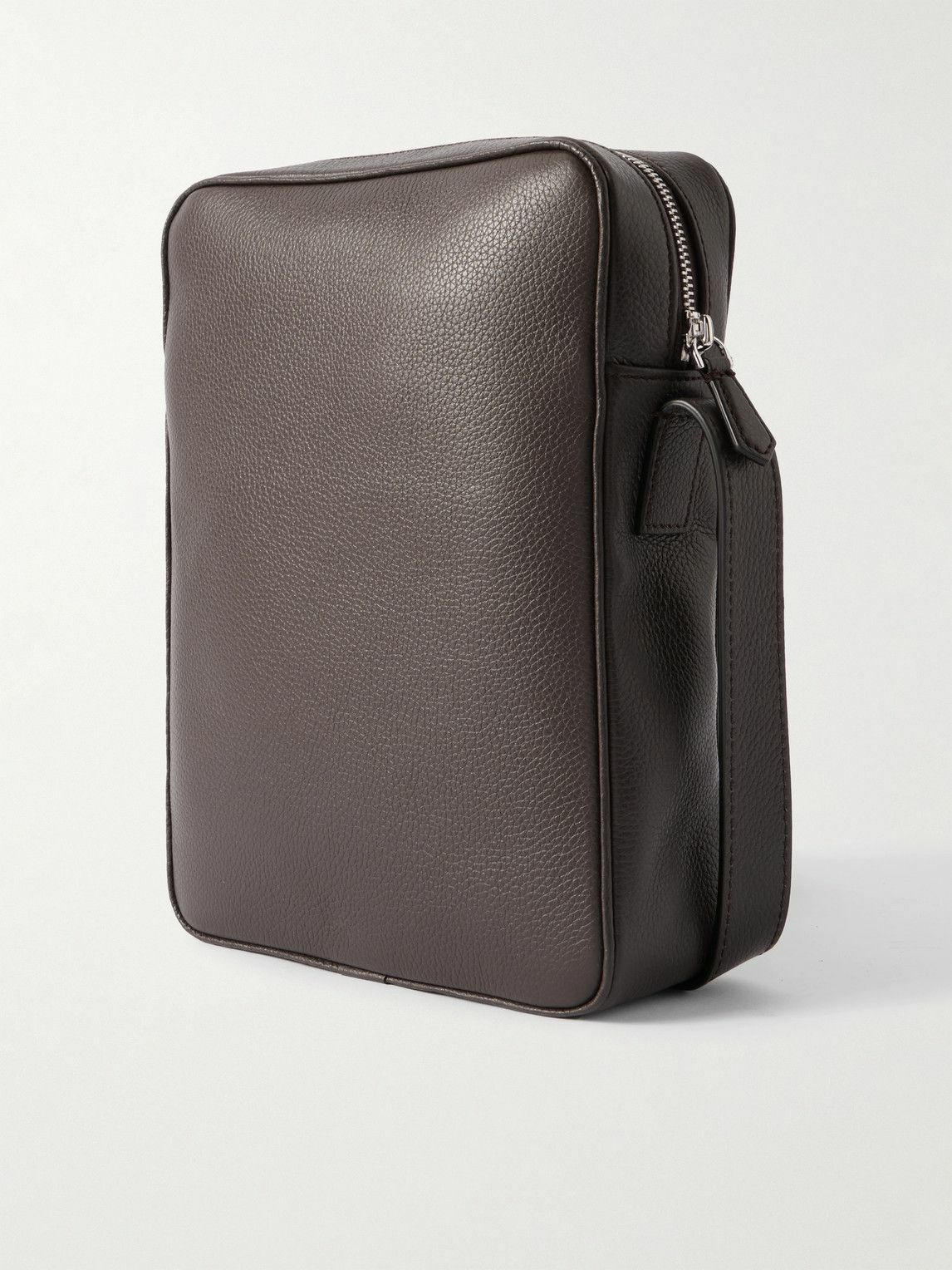 Serapian - North South Full-Grain Leather Messenger Bag
